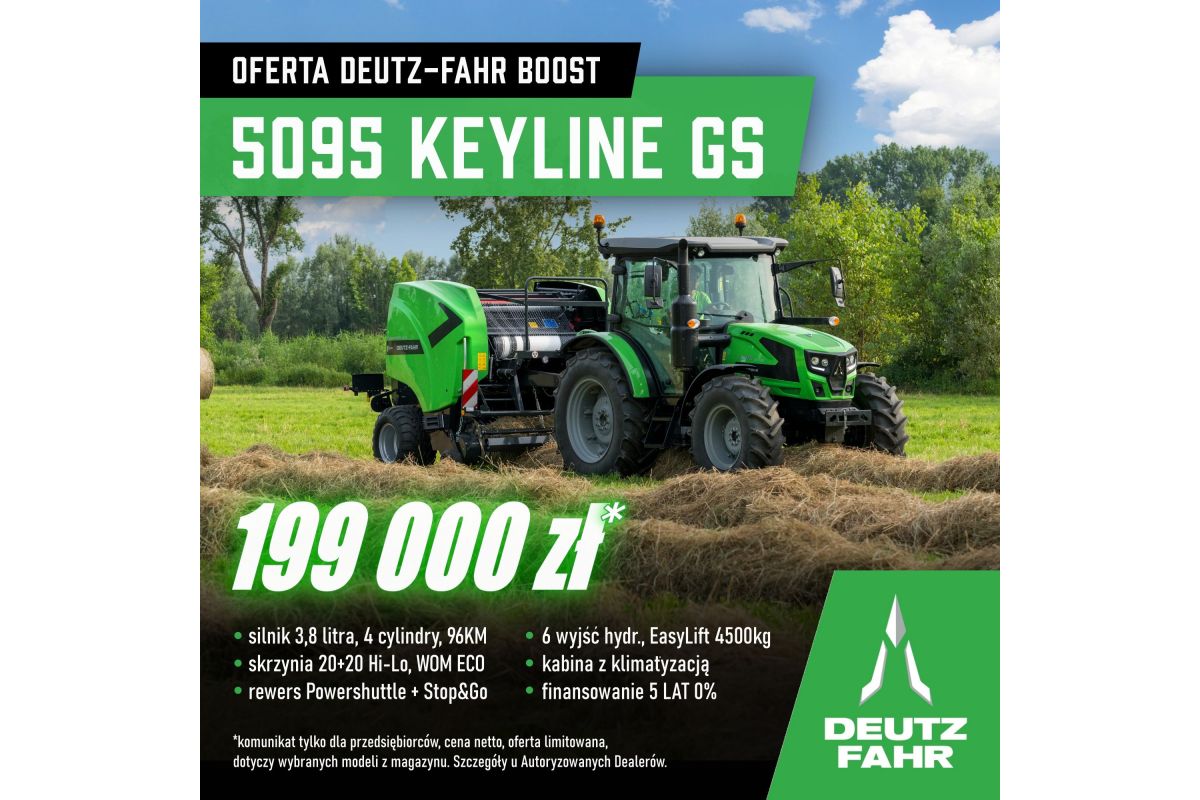 Deutz-Fahr 5095 Keyline GS – Oferta Boost | Cena, Specyfikacja i 0%